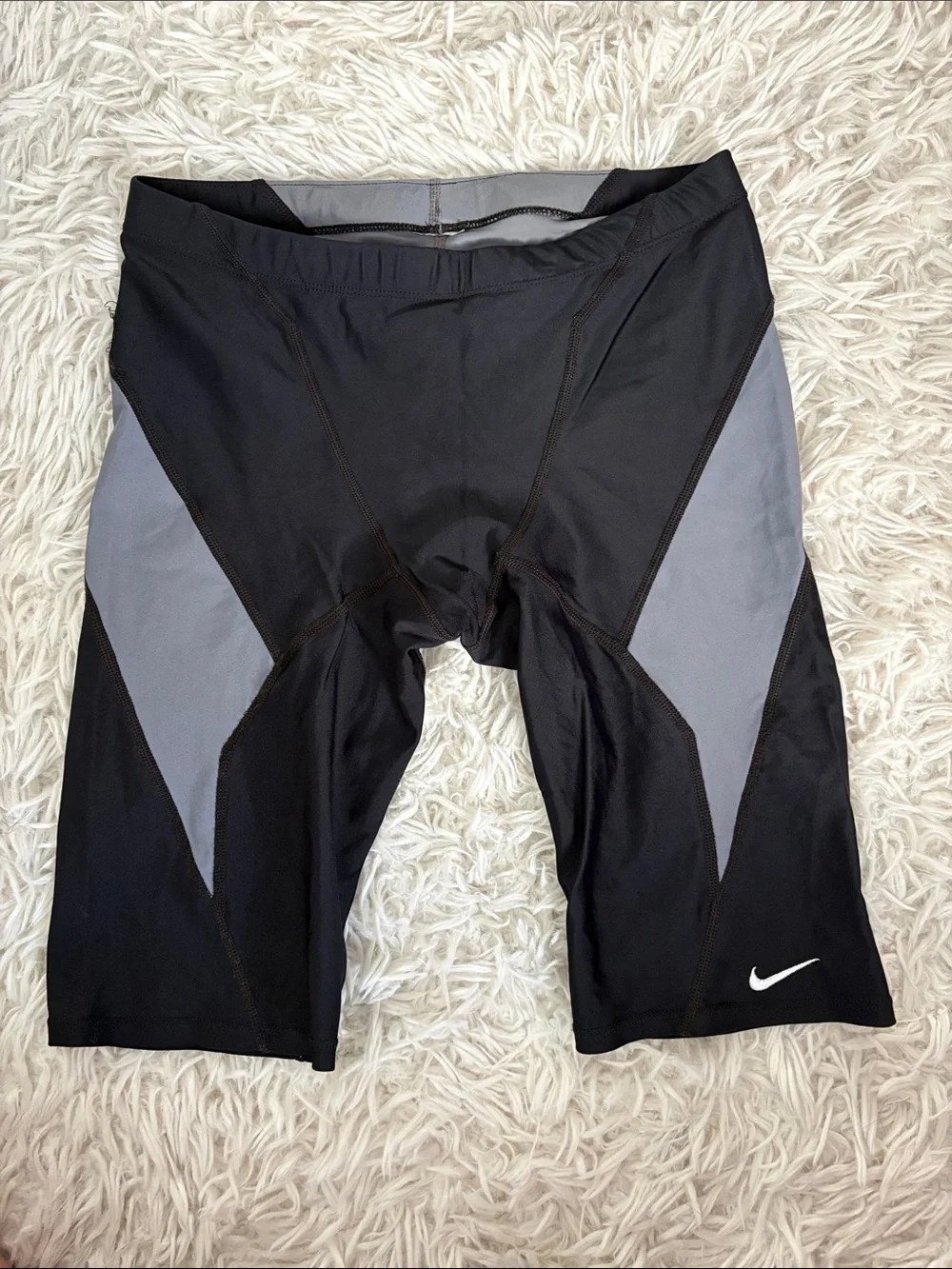 Nike Black Swim Jammers with Light Grey Contrast Panel